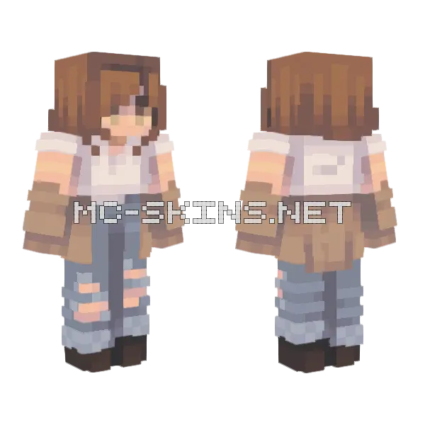Light Brown Hair Girl, front and back