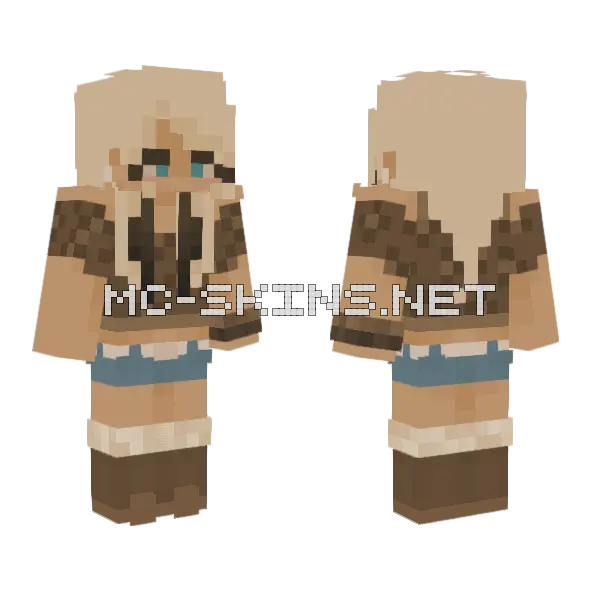 Light Brown Hair Girl, front and back