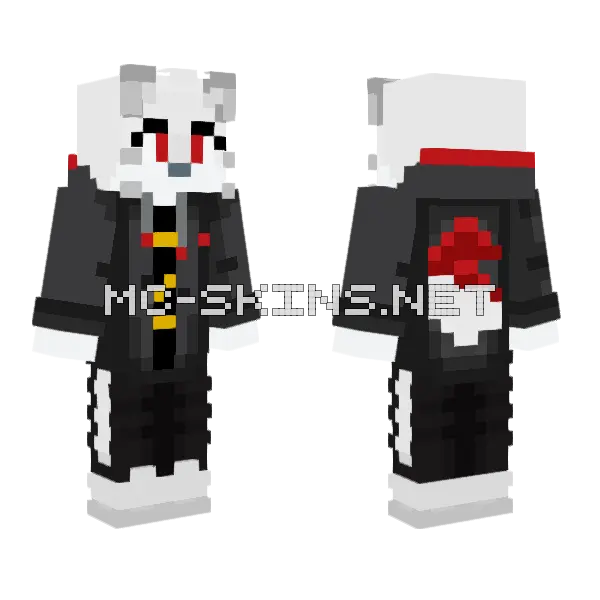 Light Fox Minecraft skin, front and back