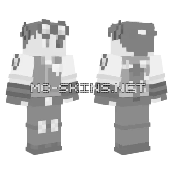 Light Fox Hunter Minecraft skin, front and back