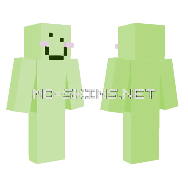 Light Green Dude Man Minecraft skin, front and back