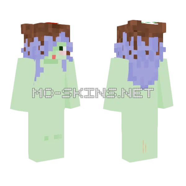 Light Green Grass Suit, front and back