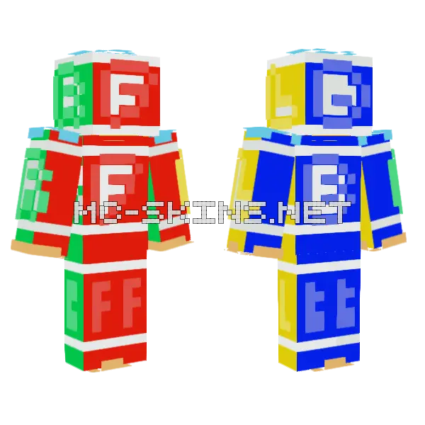 Light Ink Avatar Canvas Colorful Minecraft skin, front and back