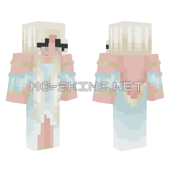 Light Princess Minecraft skin, front and back