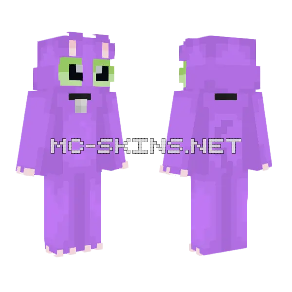 Light Purple Cat Minecraft skin, front and back