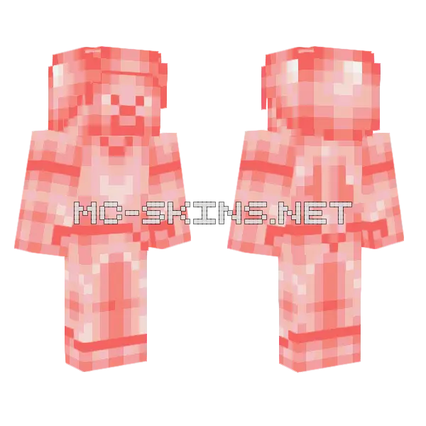 Light Red Steve Minecraft skin, front and back