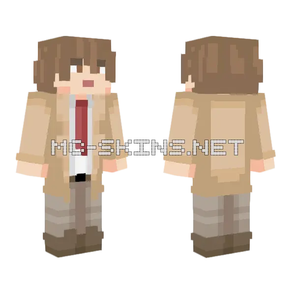 Light Yagami Minecraft skin, front and back
