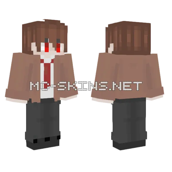 Light Yagami Enhanced Minecraft skin, front and back