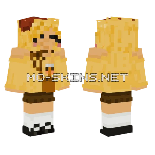 Lightbrush Boy Minecraft skin, front and back