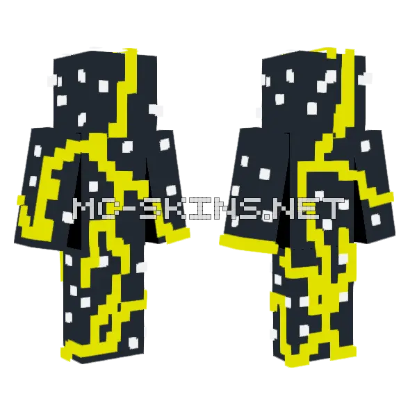 Lightning Skin Minecraft skin, front and back