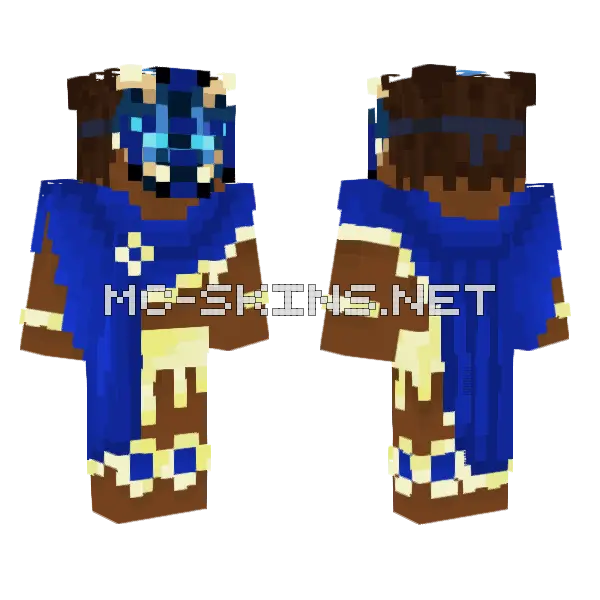 Liiminar Blue Armor Minecraft skin, front and back