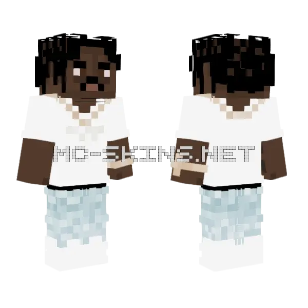 Lil Tjay Minecraft skin, front and back
