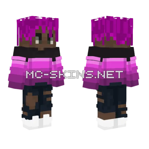 Lil Uzi Vert Minecraft skin, front and back