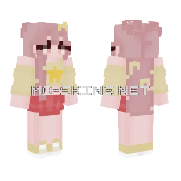 Lila Rp Minecraft skin, front and back