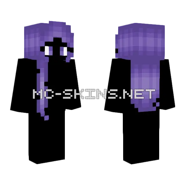 Lilac Purple Left Sided Minecraft skin, front and back