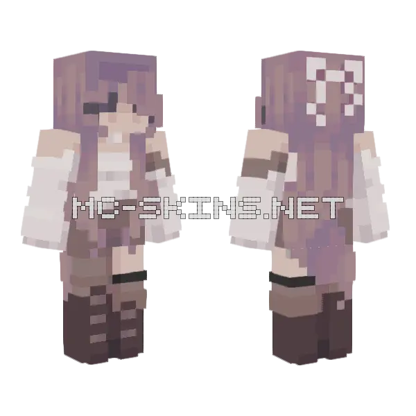 Lilac Rce Minecraft skin, front and back