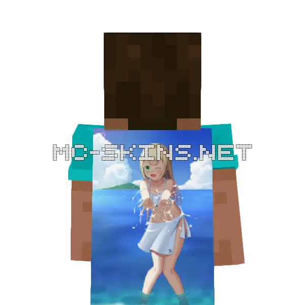 Lillie Minecraft cape worn on a player