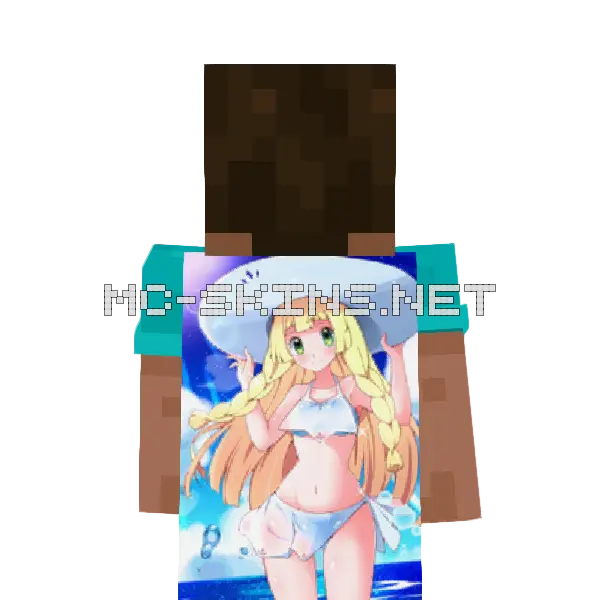 Lillie Swimsuit Minecraft cape worn on a player