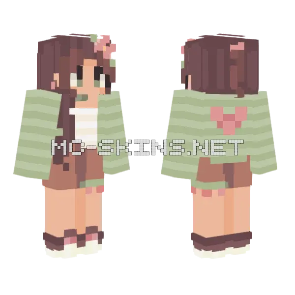 Lily Flowers Rce Minecraft skin, front and back