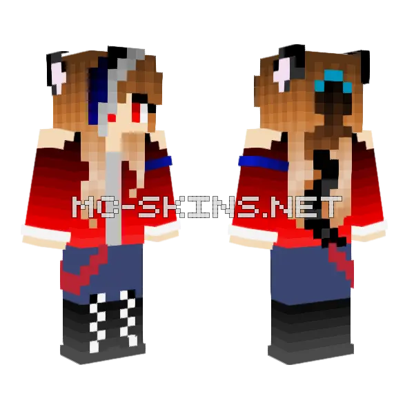 Lily New Look Minecraft skin, front and back
