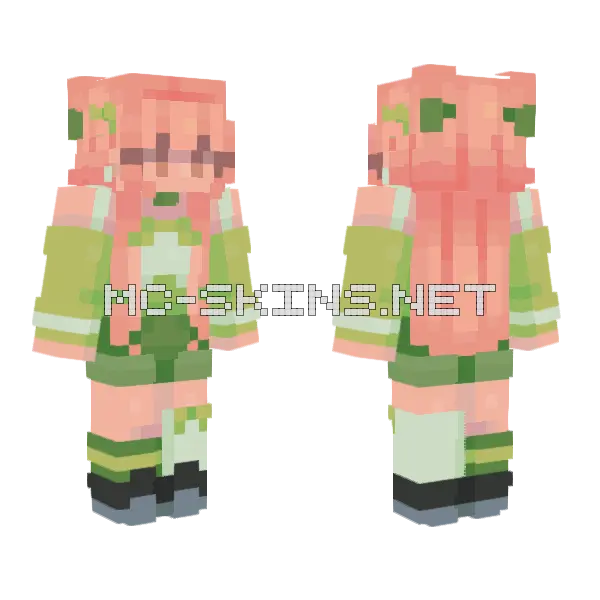 Lily Pad Collab Minecraft skin, front and back