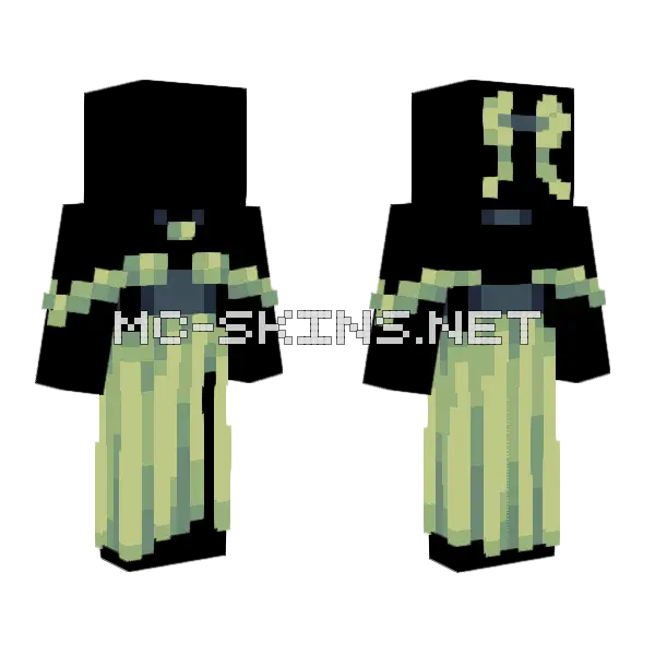 Lime Ball Dress Base Minecraft skin, front and back
