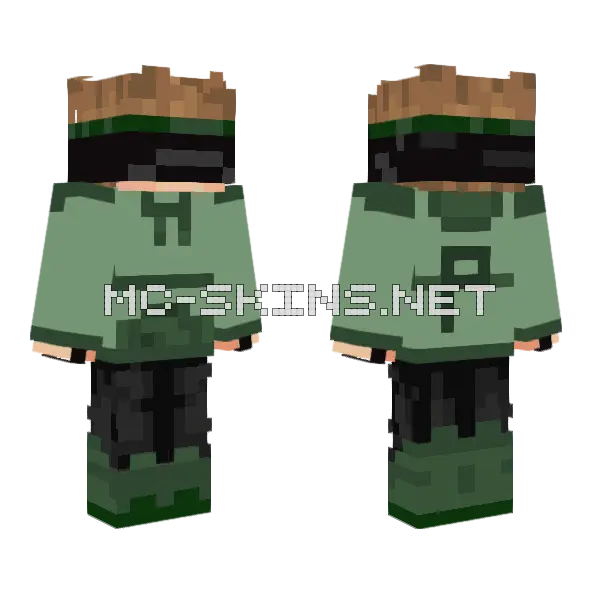 Lime Boy Minecraft skin, front and back