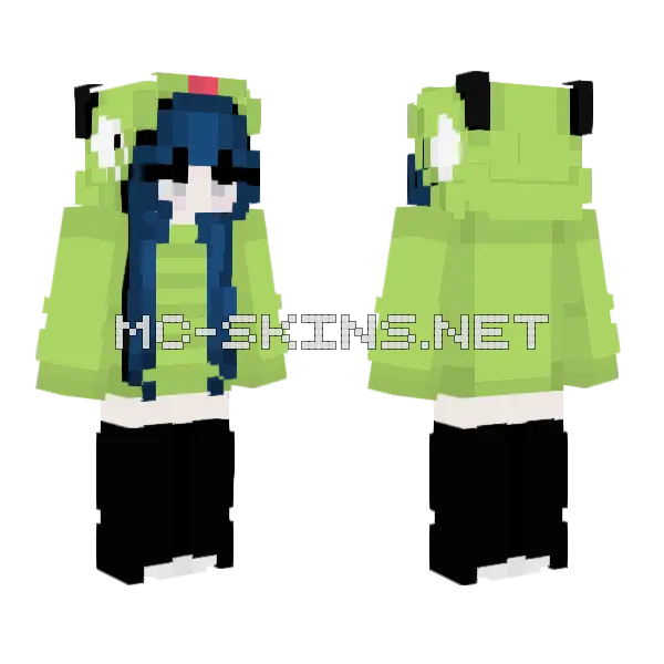Lime Green Frog Boy, front and back