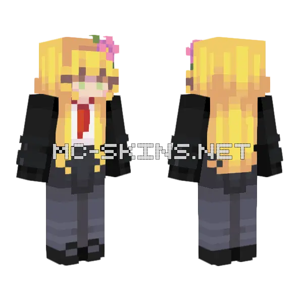 Linda Lotus OC Minecraft skin, front and back