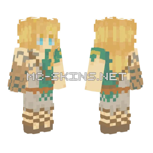 Link Archaic Minecraft skin, front and back