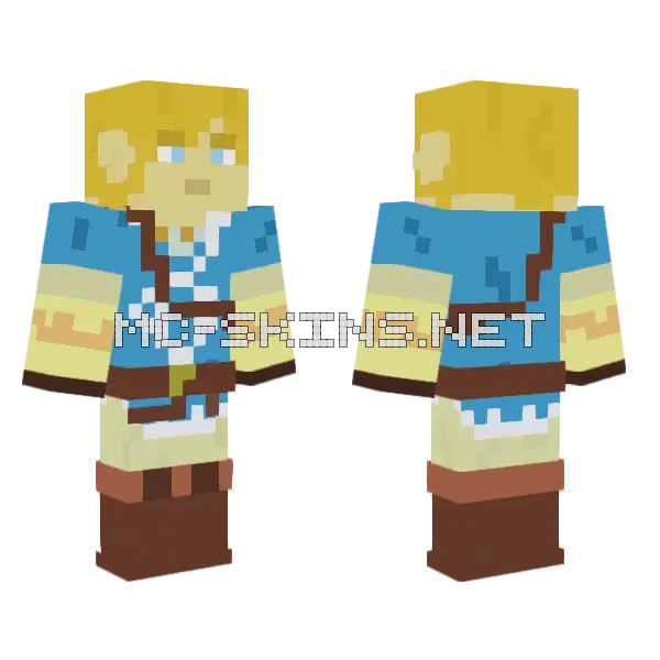 Link Botw Minecraft skin, front and back