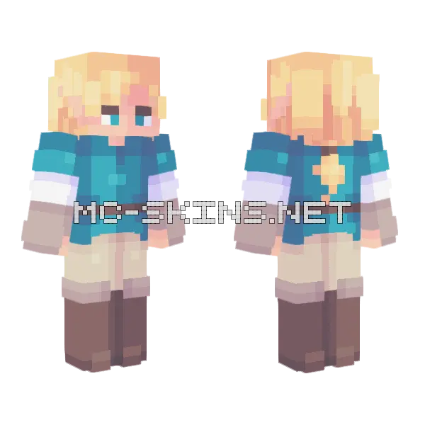 Link Botw Version Minecraft skin, front and back