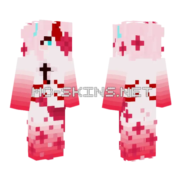 Liraz Pink Outfit Minecraft skin, front and back