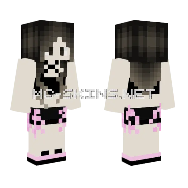 Lisa Blackpink Minecraft skin, front and back