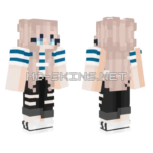 Little Bit Girl Minecraft skin, front and back
