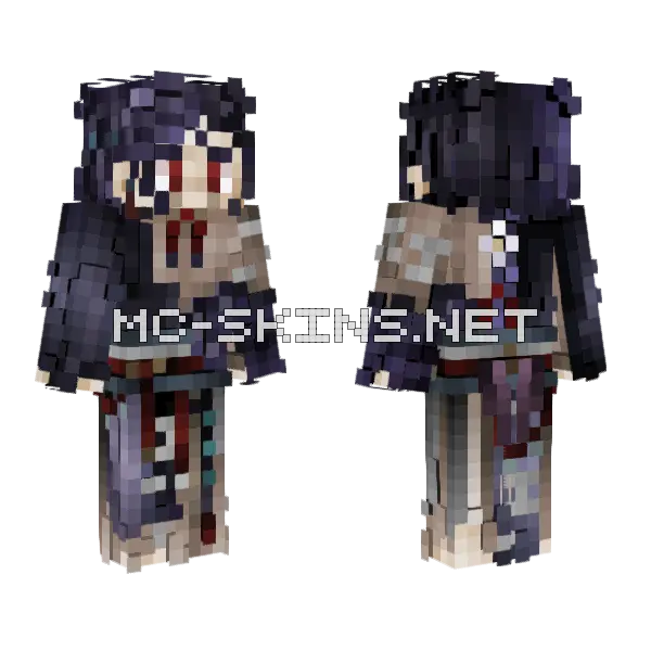 Little Ghost OC Minecraft skin, front and back