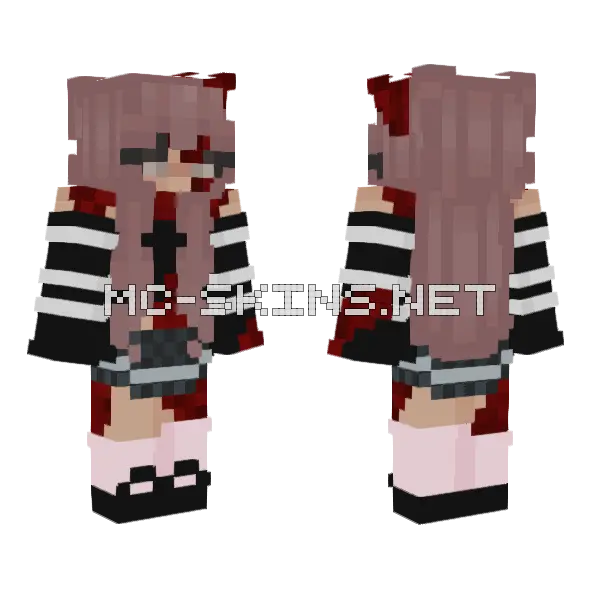 Little Lily Died Tragic Minecraft skin, front and back
