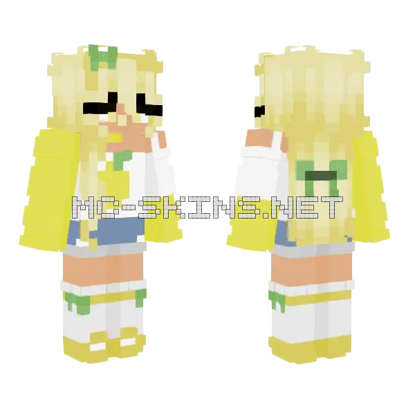 Little Miss Lemon Minecraft skin, front and back