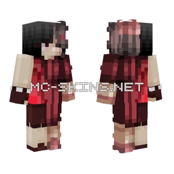 Live It Up Collab Cherry Minecraft skin, front and back