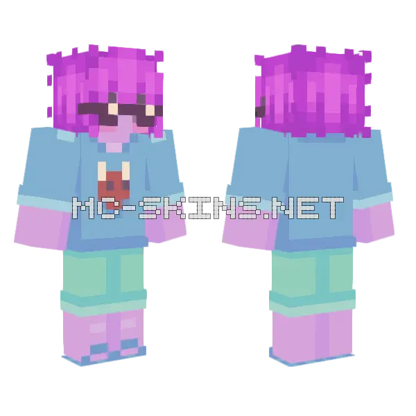 Lixone Cute Jellyfish Minecraft skin, front and back