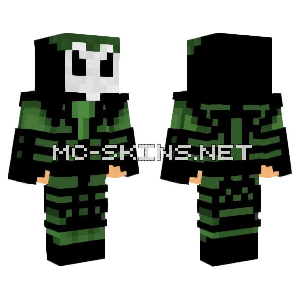 Lizardman Minecraft skin, front and back