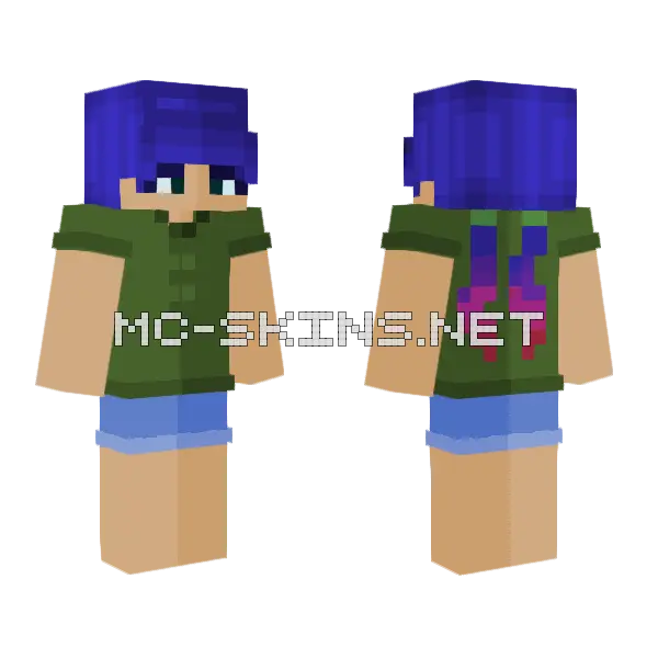 Lizz Story Character Minecraft skin, front and back
