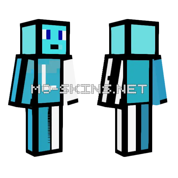 LK Gaming Minecraft skin, front and back