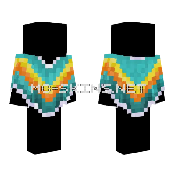 Llama Poncho Minecraft skin, front and back
