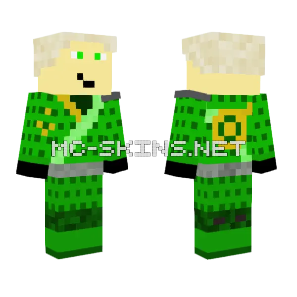 Lloyd Garmadon Minecraft skin, front and back