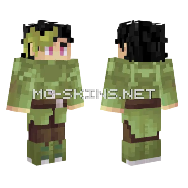 Lloyd The Green Mage Minecraft skin, front and back