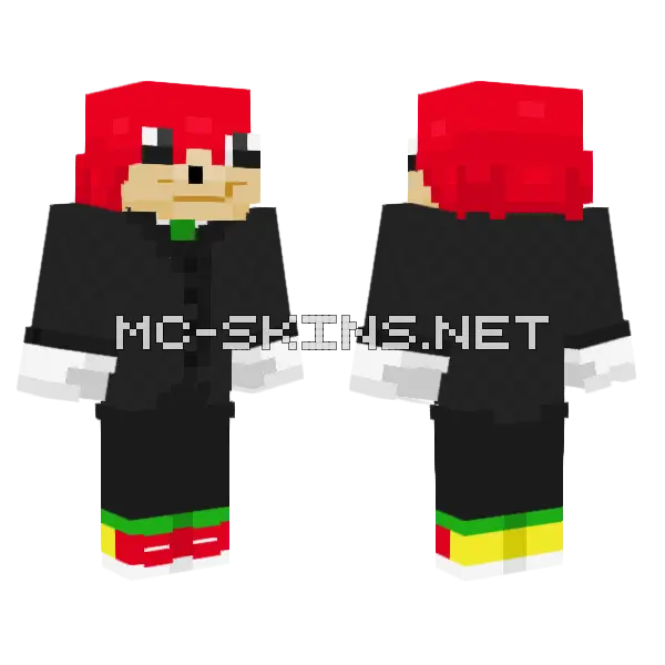 Loan Shark Knuckles Minecraft skin, front and back