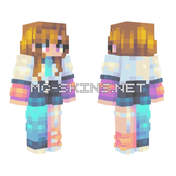 Locked In My Head Minecraft skin, front and back