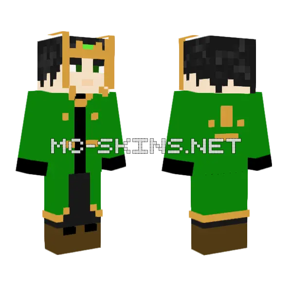Loki Universe 48 Minecraft skin, front and back