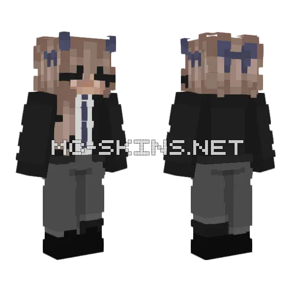 Lol Egirl Minecraft skin, front and back